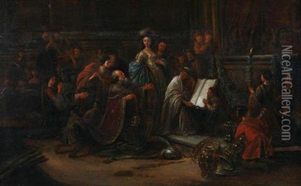 Oud-testamentische Scene Oil Painting - Jacob Willemsz de Wet the Elder