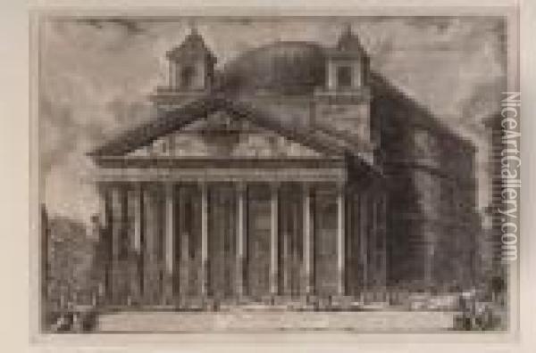  Veduta Del Pantheon D' Agrippa  Oil Painting - Giovanni Battista Piranesi
