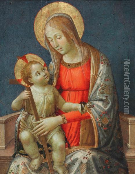 Madonna Con Bambino Oil Painting - Master Of Marradi