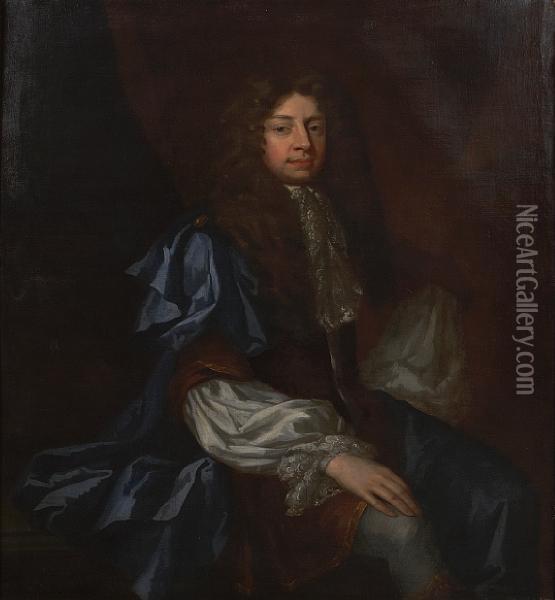 A Portrait Of A Gentleman, Thought To Be Sirjohn Southwell Oil Painting - Sir Godfrey Kneller