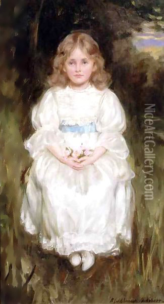 All in White Oil Painting - Charles Goldsborough Anderson