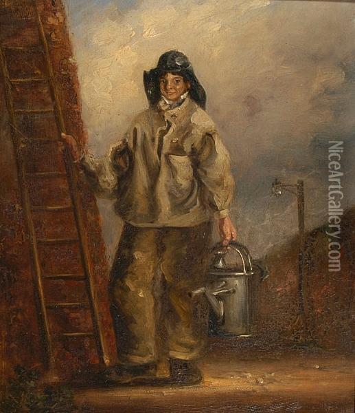 Edmunds - The Last Oil Lamp Lighter, Woodbridge Oil Painting - Thomas Gainsborough