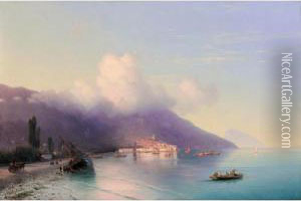 View Of Yalta Oil Painting - Ivan Konstantinovich Aivazovsky