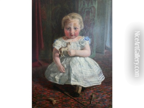 Portrait Of A Child Oil Painting - Edward R. Taylor