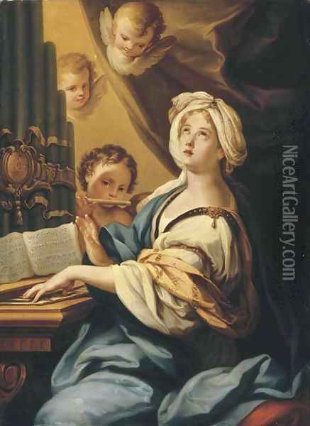 Saint Cecilia Oil Painting - Sebastiano Conca