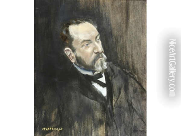 Portrait Of M.louis Amiable Oil Painting - Jean Francois Raffaelli