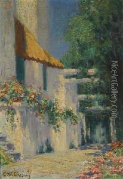 The Orange Awning Oil Painting - Clara Taggart Mcchesney