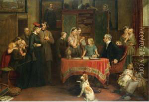 The Census Of April The 8th 1861 Oil Painting - Charles Landseer