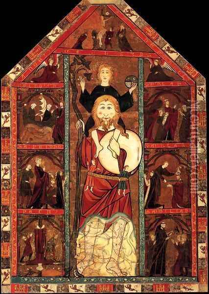 Retable of St Christopher Oil Painting - Spanish Unknown Masters