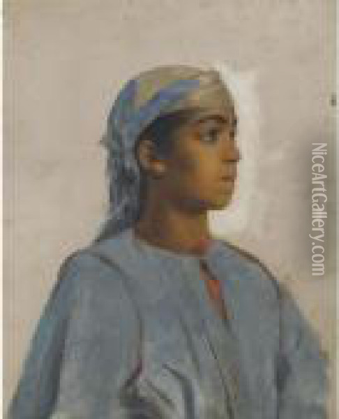 Young Bedouin Girl Oil Painting - Theodore Jacques Ralli