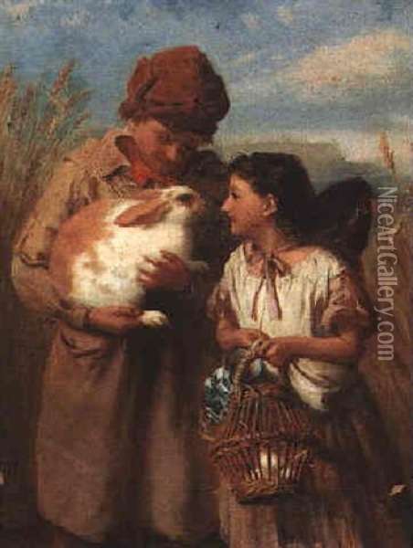 Just Bought Oil Painting - Frederick Morgan