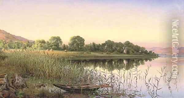 The pleased lake Oil Painting - Waller Hugh Paton