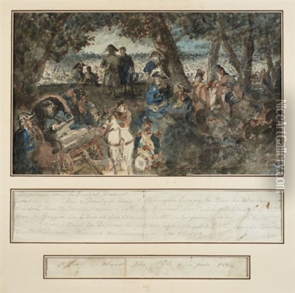 L'empereur Et Ses Generaux Lors De La Bataille De Hanau Le 30 Octobre 1813 Oil Painting - Isidore Alexandre Augustin Pils