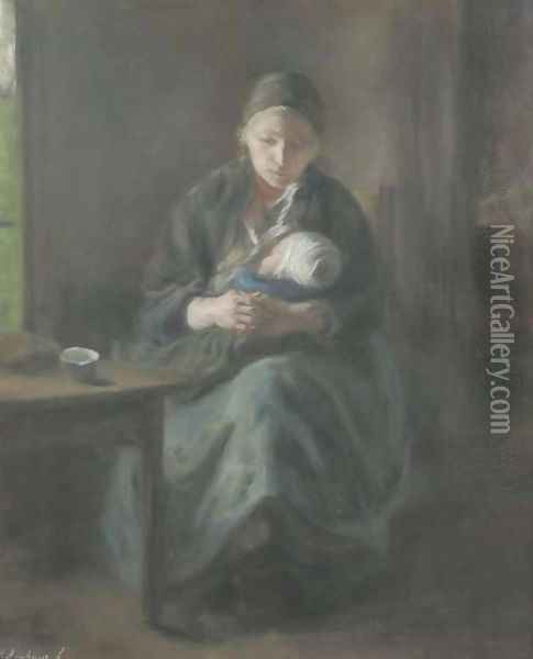 Mother and child Oil Painting - Albert Neuhuys
