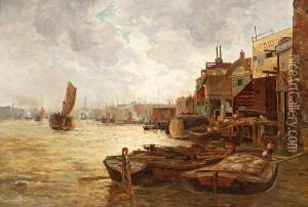 Off Limehouse Oil Painting - Archibald Webb