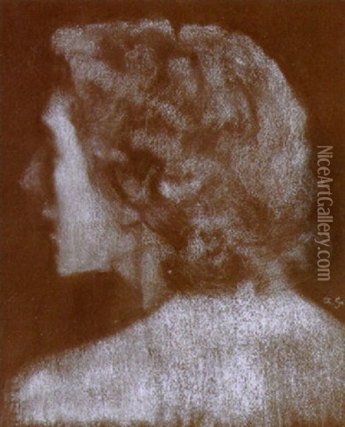 Frauenportrait Lola Oil Painting - Augusto Giacometti