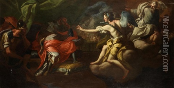 The Dream Of Joseph Oil Painting - Francesco Solimena
