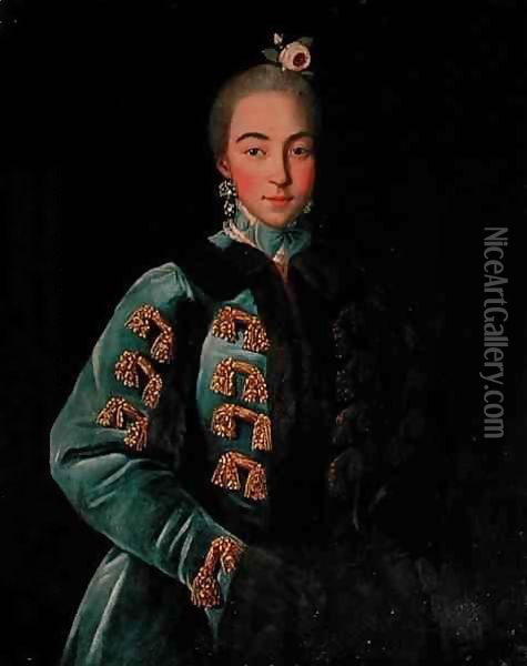 Portrait of Countess Anna Sheremetyeva Oil Painting - Ivan Petrovich Argunov