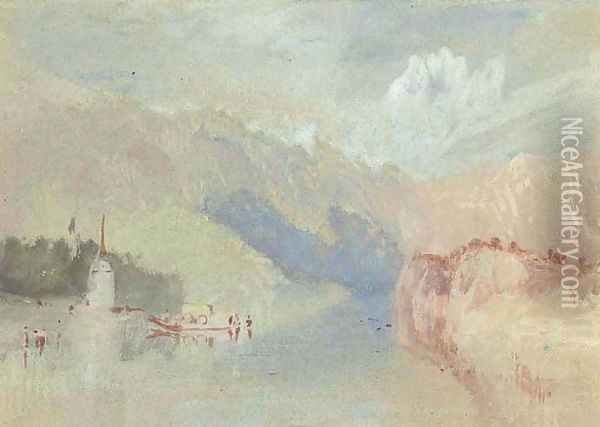 A view on the Rhine Oil Painting - Joseph Mallord William Turner
