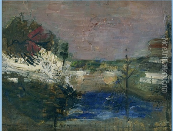 Landscape Oil Painting - Oscar Wilhelm Luethy