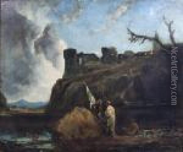 Chateau Guillard, Normandy Oil Painting - John Sell Cotman