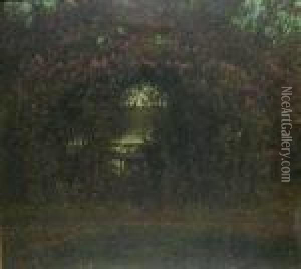 Garden Arch In Bloom Oil Painting - Anshelm Schultzberg
