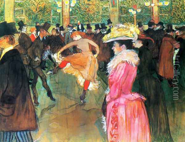 At the Moulin Rouge, The Dance Oil Painting - Henri De Toulouse-Lautrec
