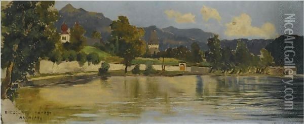 A View Of Millstatt Oil Painting - Theodor von Hormann