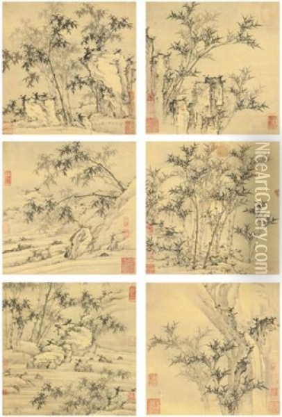 Bamboo (album W/10 Works) Oil Painting -  Lu Dezhi