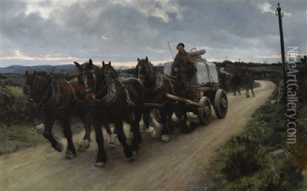 The Quarry Team Oil Painting - Stanhope Forbes