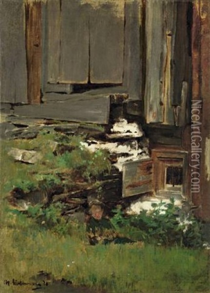 Hofecke In Weimar (baufalliges Haus) Oil Painting - Max Liebermann