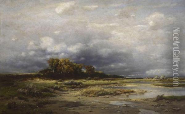 Weite Moorlandschaft Oil Painting - Ludwig, Louis Neubert