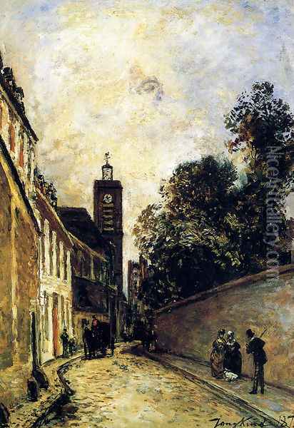 Rue De L Abbe De L Epee And The Church Of Saint James Oil Painting - Johan Barthold Jongkind
