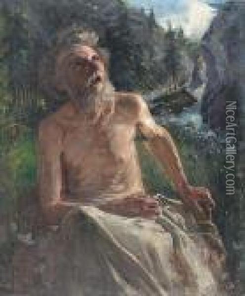 Sw. Hieronim Oil Painting - Artur Markowicz