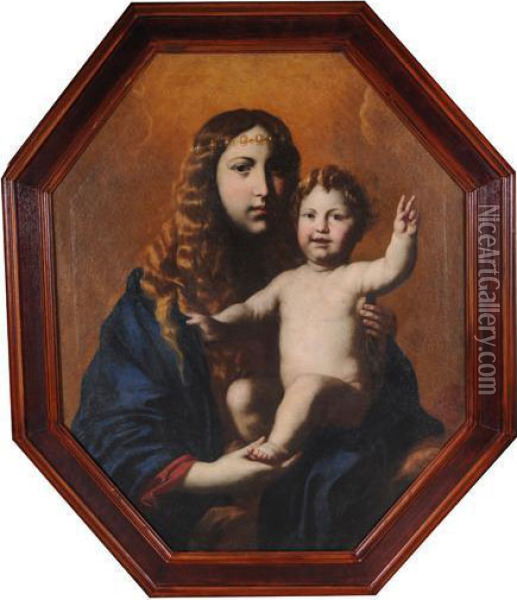 Madonna Col Bambino Benedicente 
Rivista Di Arte Antica E Moderna Oil Painting - Pietro Novelli Il Monrealese