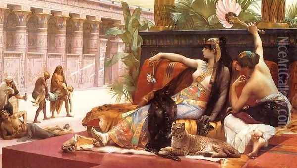 Cleopatra Testing Poisons on Condemned Prisoners Oil Painting - Alexandre Cabanel