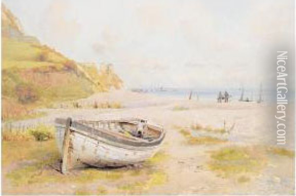 Fishing Boat On The Beach Oil Painting - Frederick B. Kerr