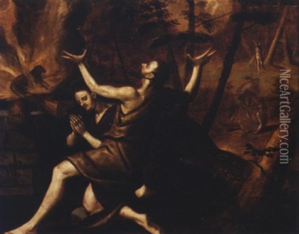 Cain And Abel Oil Painting - Frans Floris the Elder