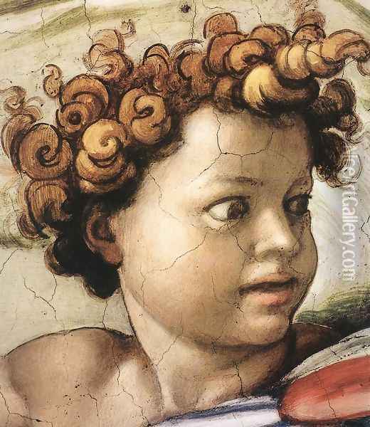 Isaiah (detail-2) 1509 Oil Painting - Michelangelo Buonarroti