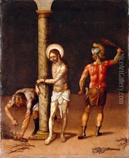 The Flagellation Of Christ Oil Painting - Francisco Pacheco