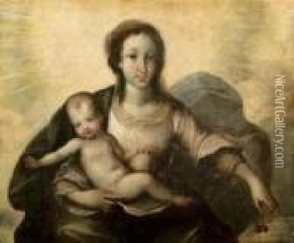 Madonna Col Bambino Oil Painting - Guglielmo Caccia