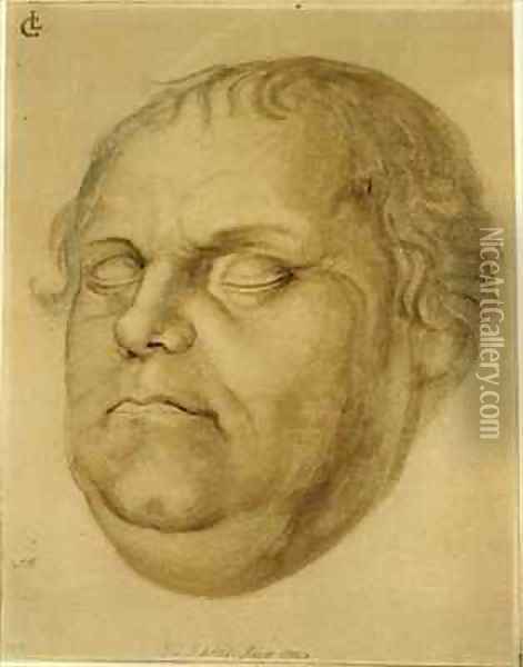Posthumous Portrait Martin Luther Oil Painting - Lucas Fortenagl