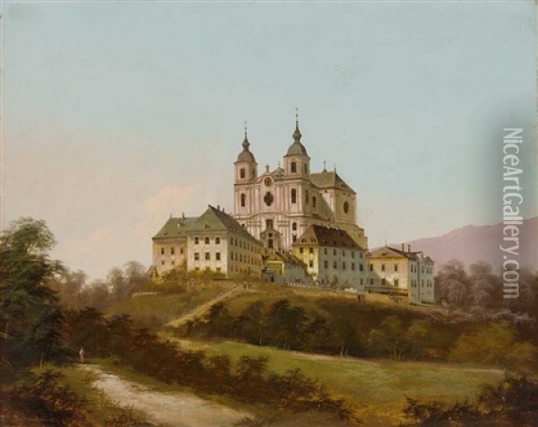 Klosteransicht Oil Painting - Johann Wilhelm Jankowski