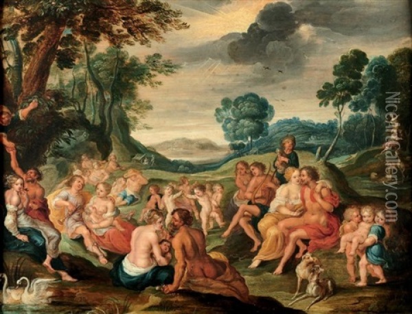 L'assemblee Des Dieux Oil Painting - Hendrik van Balen the Elder