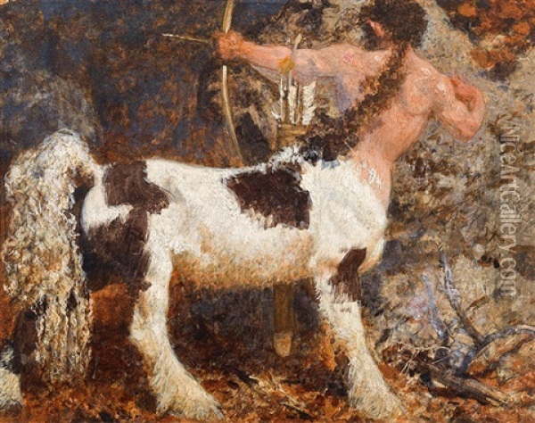 Der Schutze (centaur) Oil Painting - Alexander Rothaug