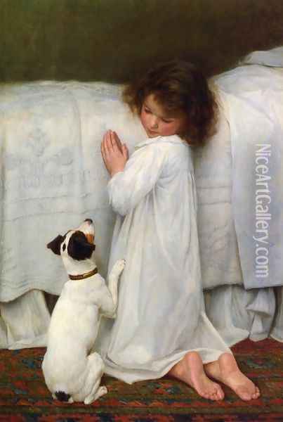 Forgive Us Our Trespasses Oil Painting - William Henry Gore