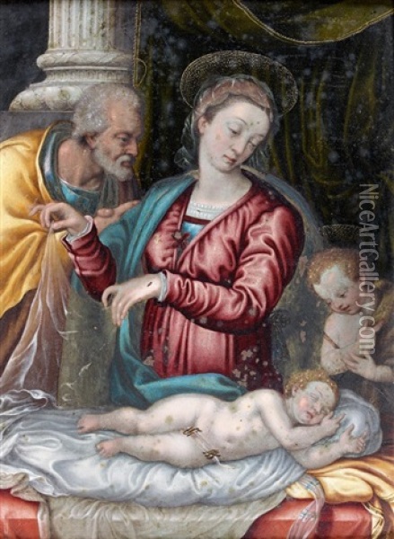 Sainte Famille Et Saint Jean-baptiste Oil Painting - Prospero Fontana