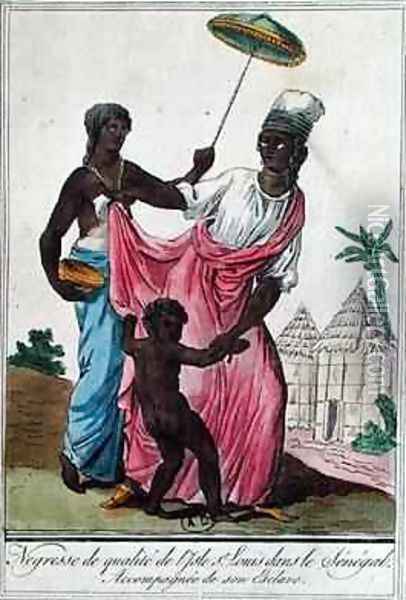 High class woman from St Louis Island Senegal Oil Painting - Jacques Grasset de Saint-Sauveur