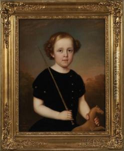 Portrait Of Anselm Lundell Oil Painting - Carl Wilhelm Nordgren