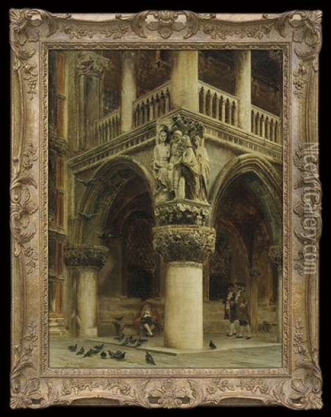 Doge's Palace, Venice Oil Painting - Nazzareno Cipriani
